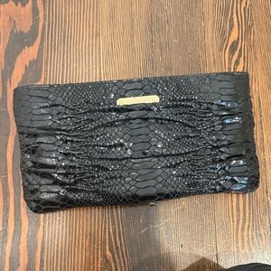 Michael Kors Black Textured Clutch